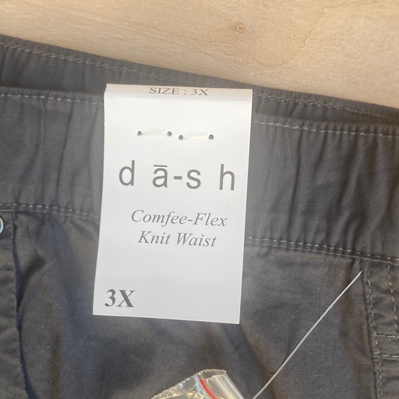 Dash Cargo Short adjustable leg ties charcoal gray comfee flex knit waist 3X - Picture 4 of 17